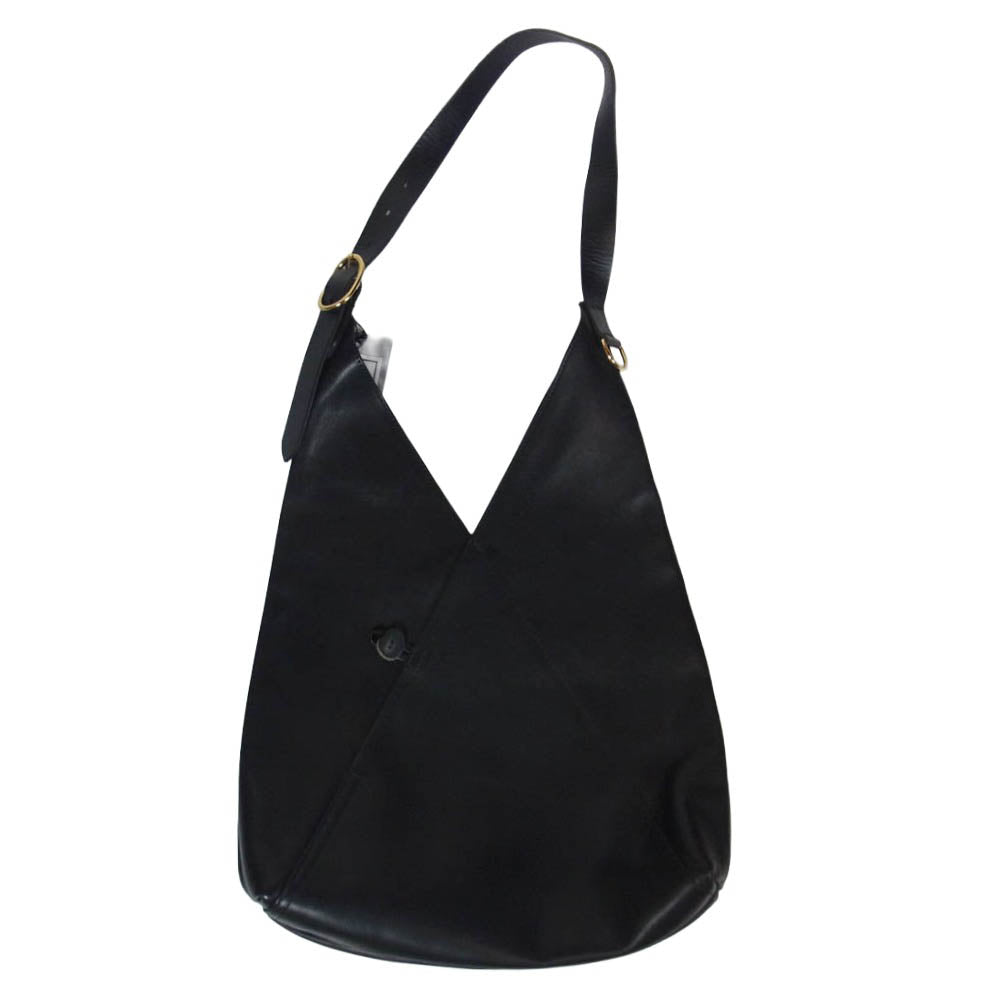ポストプロダクション Hobo Bag Horse Wax ホーボーバッグ ホース ワックス レザー ショルダーバッグ ブラック系【中古】