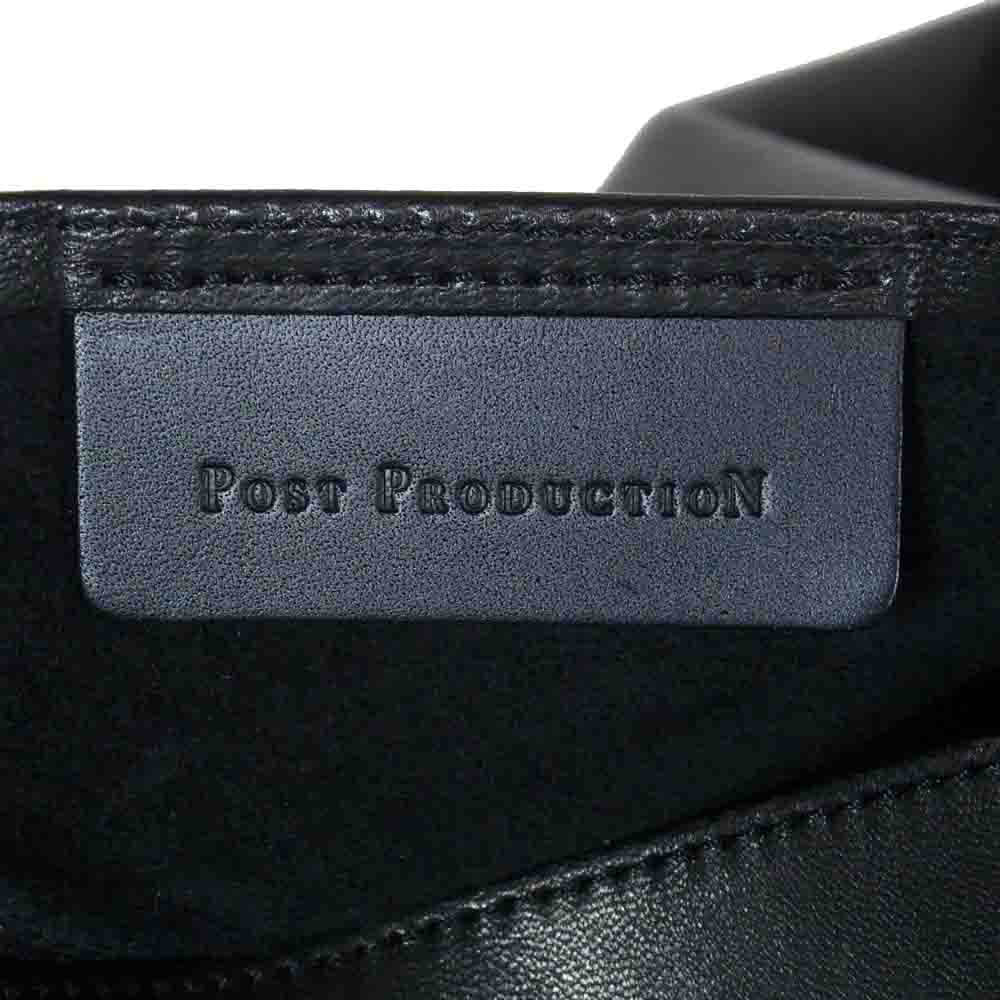 ポストプロダクション Hobo Bag Horse Wax ホーボーバッグ ホース ワックス レザー ショルダーバッグ ブラック系【中古】
