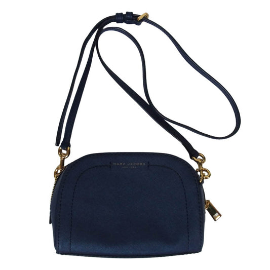 MARC JACOBS マークジェイコブス M0011341 PLAYBACK プレイバック レザー ショルダーバッグ ネイビー系【中古】