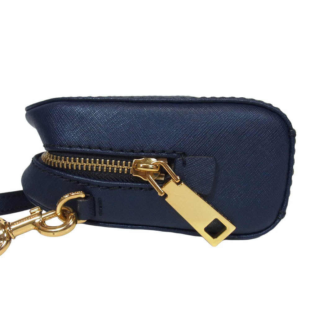 MARC JACOBS マークジェイコブス M0011341 PLAYBACK プレイバック レザー ショルダーバッグ ネイビー系【中古】