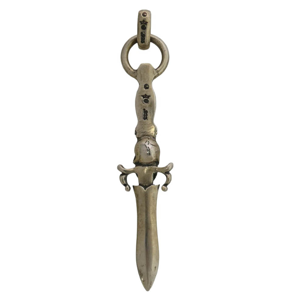 GABOR ガボール ガボラトリー マリア ギャランティ付属 DAGGER WITH SKULL W/H.W.O スカルダガー バターナイフ ペンダントトップ シルバー系【中古】