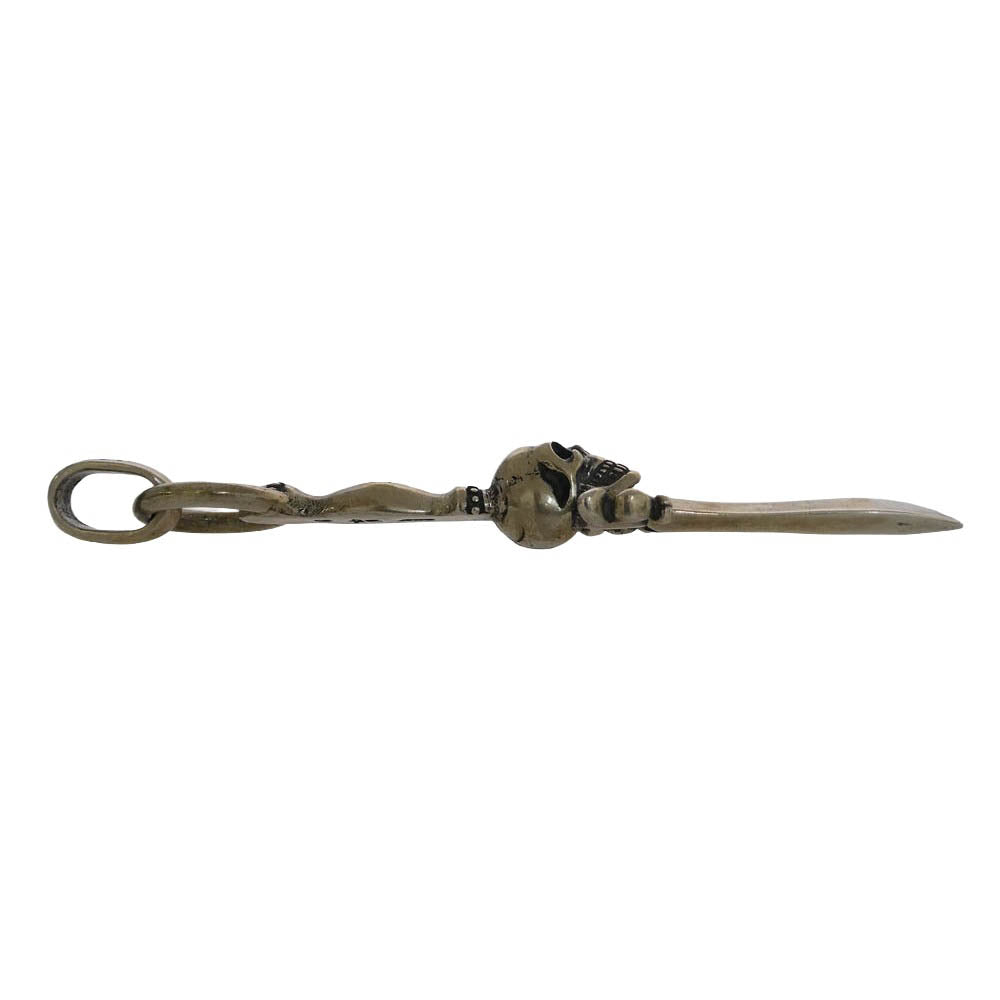 GABOR ガボール ガボラトリー マリア ギャランティ付属 DAGGER WITH SKULL W/H.W.O スカルダガー バターナイフ ペンダントトップ シルバー系【中古】