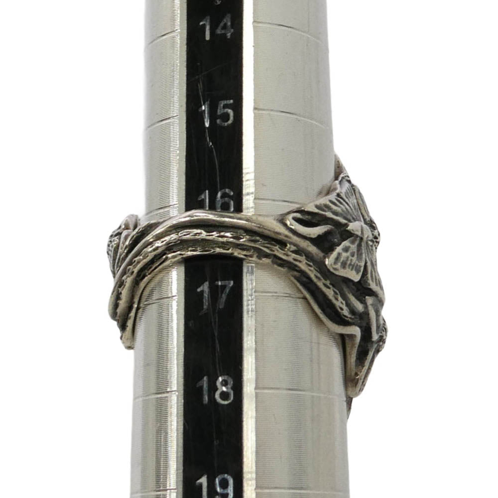 LYLY ERLANDSSON リリーエルランドソン the WINTER Shell plate Ring ザ ウィンター シェル プレート リング シルバー系 グリーン系 16.5号【中古】