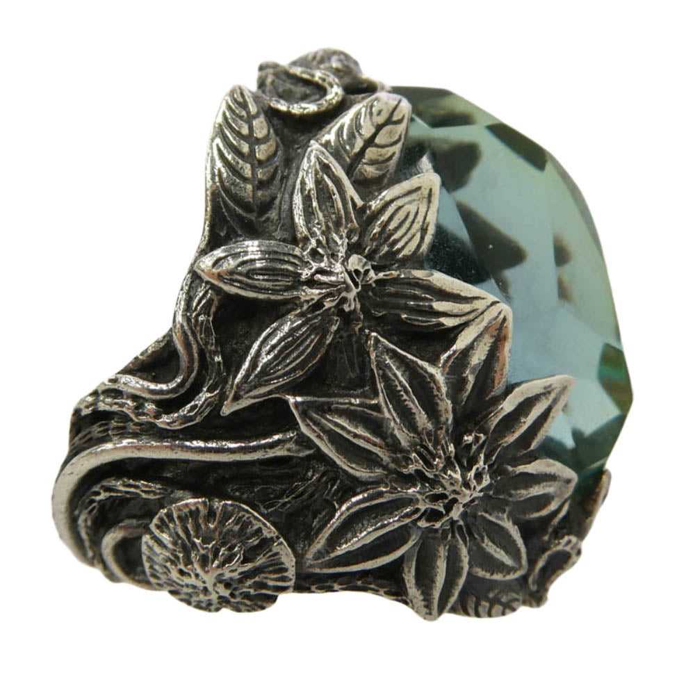LYLY ERLANDSSON リリーエルランドソン the WINTER Shell plate Ring ザ ウィンター シェル プレート リング シルバー系 グリーン系 16.5号【中古】
