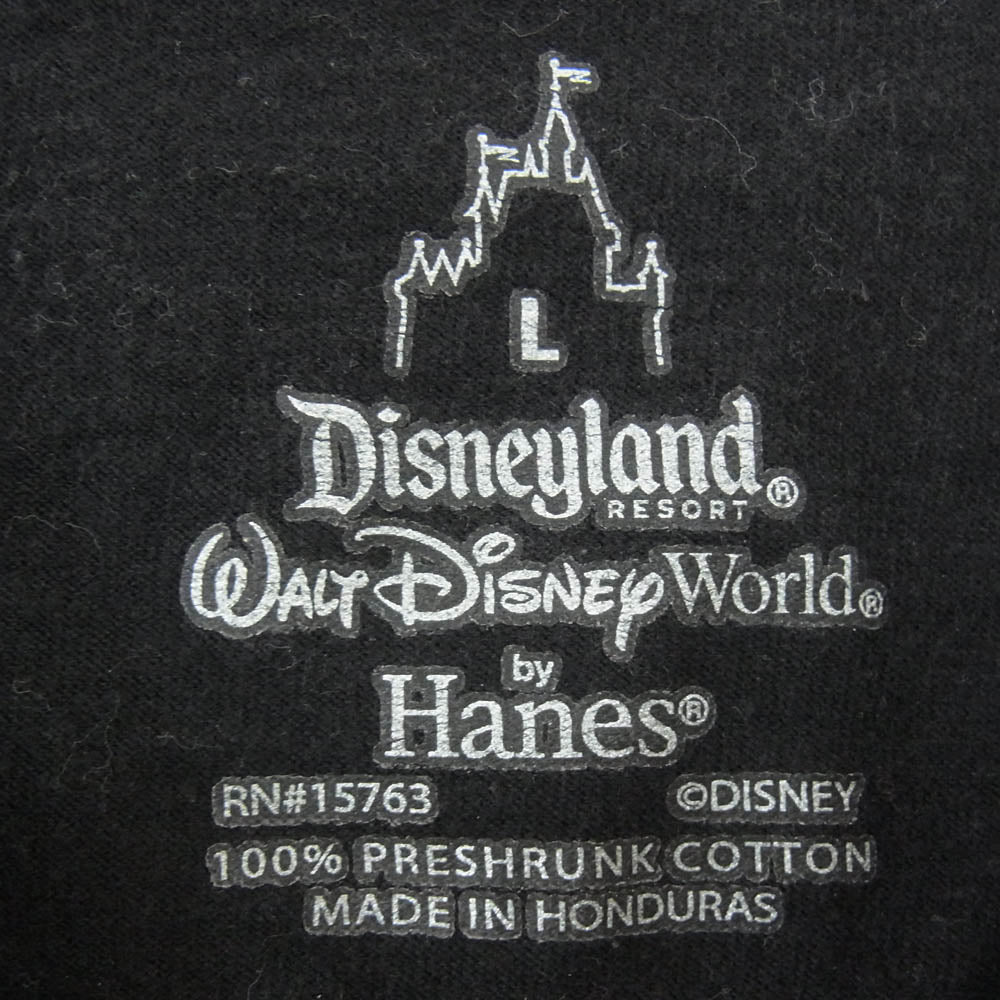 Disney ディズニー Pirates of the Caribbean Dead Men Tell No Tales パイレーツオブカリビアン 最後の海賊 スカル プリント Tシャツ 半袖カットソー ブラック系 L【中古】