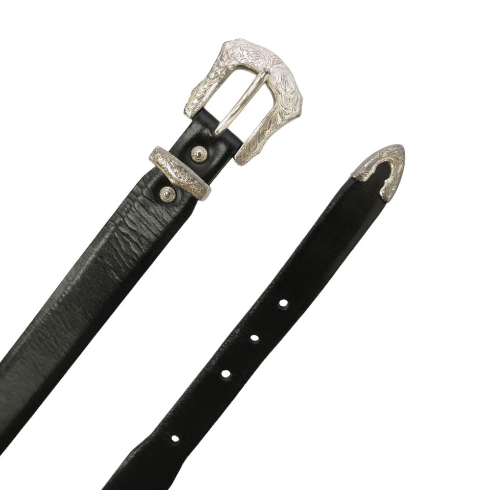 TOGA トーガ VIRILIS Metal buckle belt ヴィリリース メタル バックル レザー ベルト ブラック系【中古】