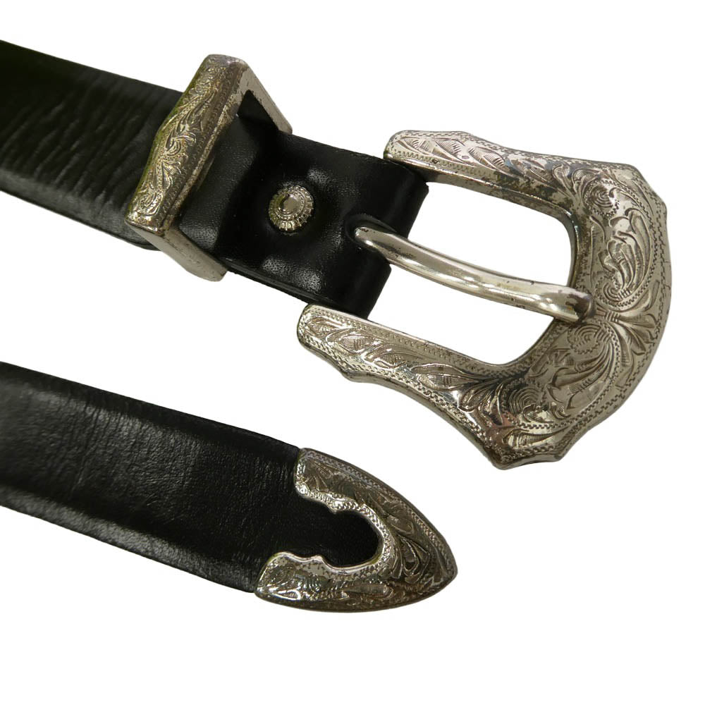 TOGA トーガ VIRILIS Metal buckle belt ヴィリリース メタル バックル レザー ベルト ブラック系【中古】