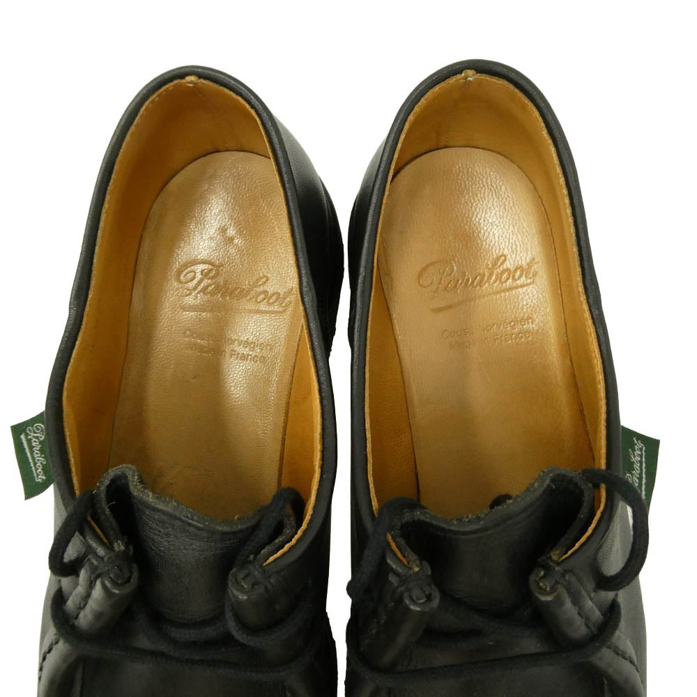 Paraboot パラブーツ MICHAEL ミカエル レザー チロリアン シューズ ブラック系 6【中古】