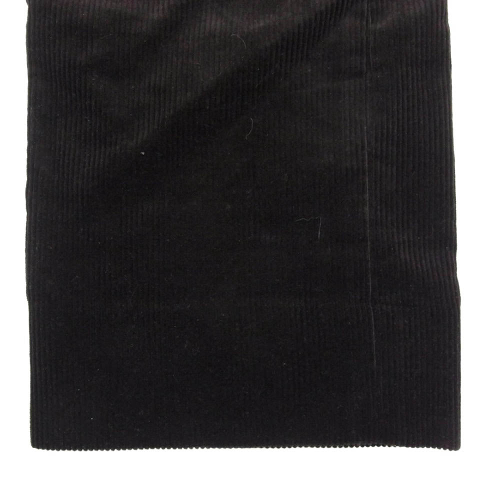 COMOLI コモリ 23AW Y03-03020 コーデュロイ パイプドステム パンツ ブラック系 2【中古】