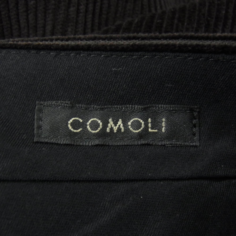 COMOLI コモリ 23AW Y03-03020 コーデュロイ パイプドステム パンツ ブラック系 2【中古】