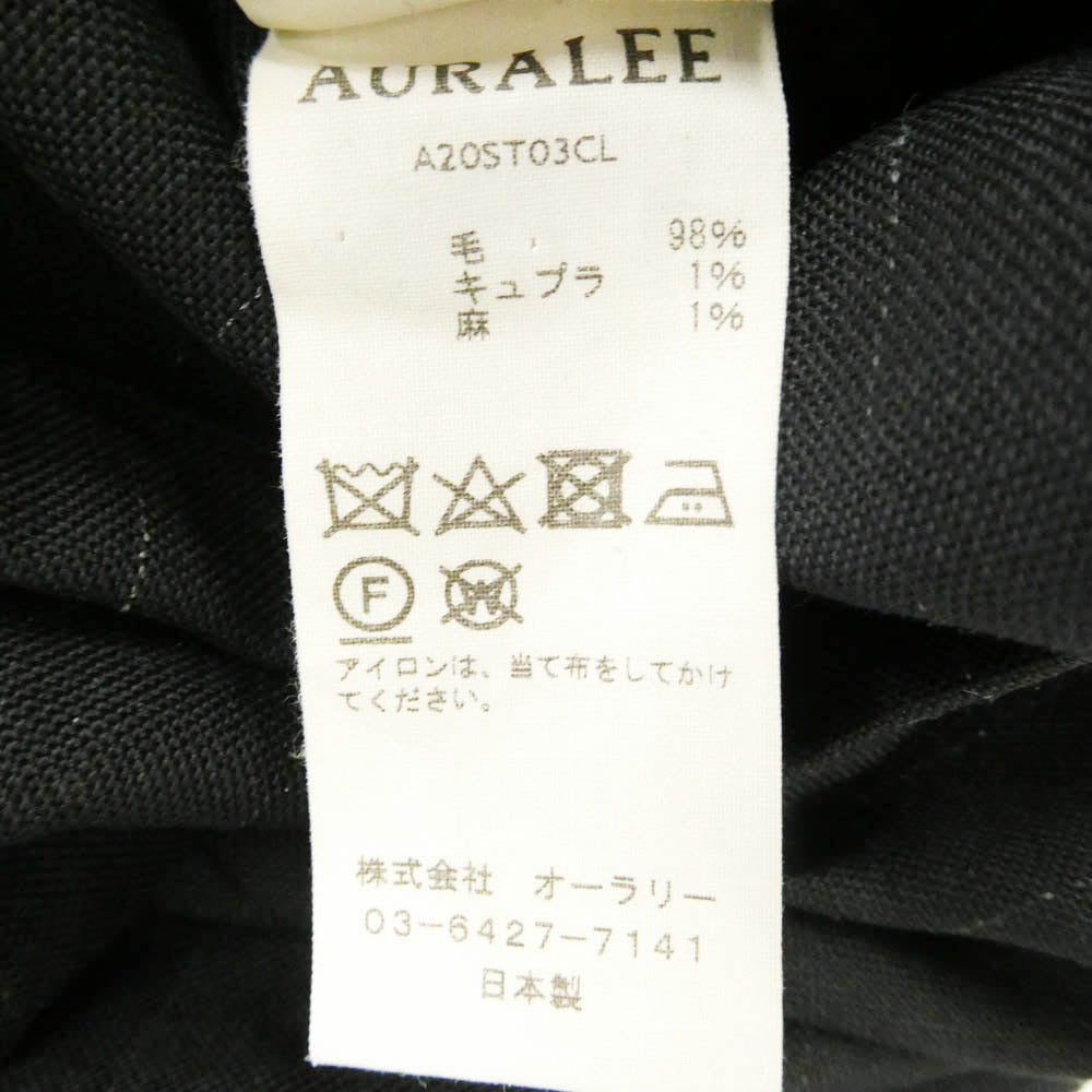 AURALEE オーラリー A20ST03CL WOOL CUPRA LINEN CLOTH JUMPSUIT ジャンプスーツ オールインワン ブラック系 4【中古】