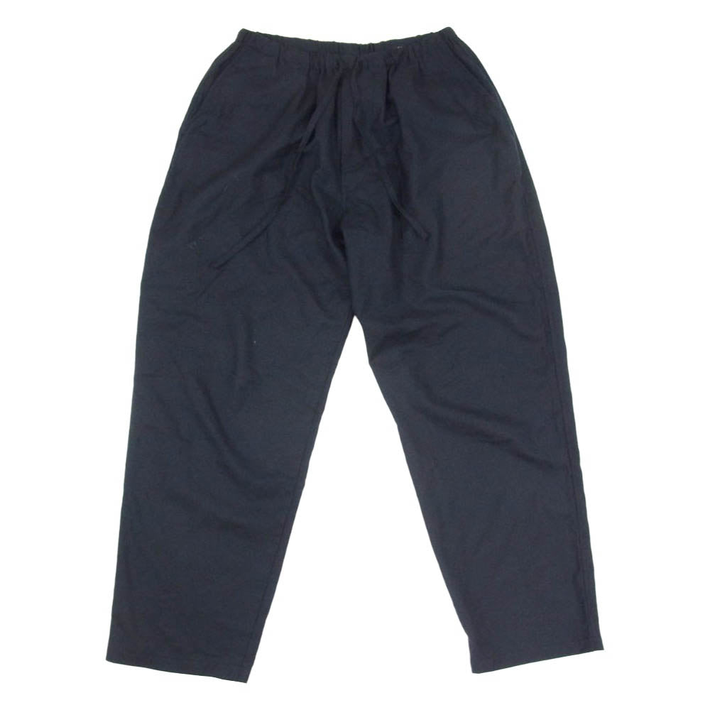 COMOLI コモリ 21AW U03-03003 ウールフラノ ドローストリング パンツ ブラック系 1【中古】