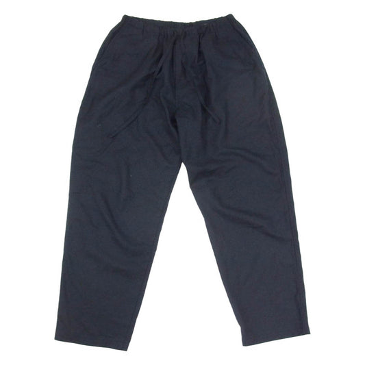 COMOLI コモリ 21AW U03-03003 ウールフラノ ドローストリング パンツ ブラック系 1【中古】