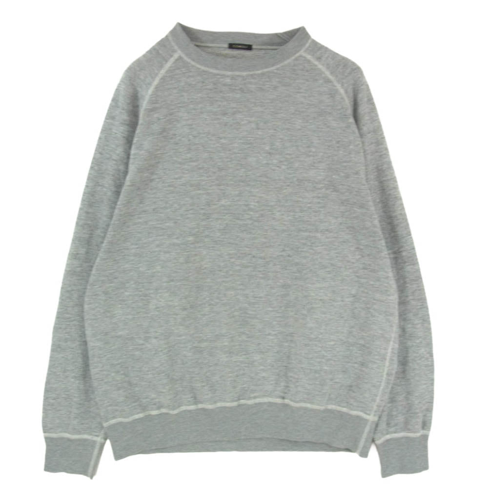 COMOLI コモリ 26SS D01-05045 グレー裏毛 クルーネック スウェット トレーナー グレー系 3【美品】【中古】