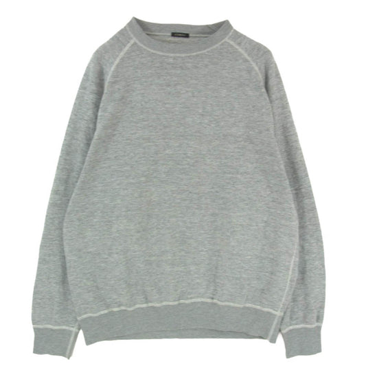 COMOLI コモリ 26SS D01-05045 グレー裏毛 クルーネック スウェット トレーナー グレー系 3【美品】【中古】