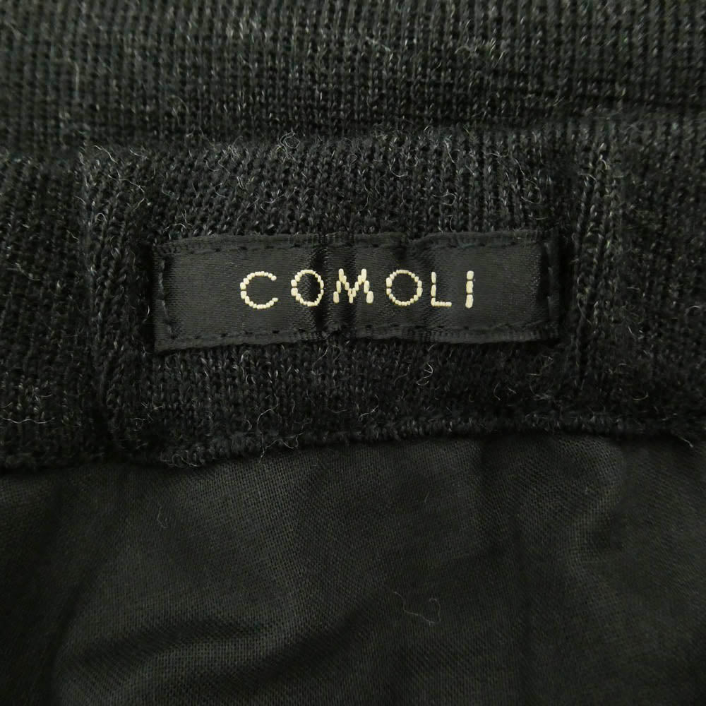 COMOLI コモリ 26AW E03-06006 ウール ニット パンツ ブラック系 2【極上美品】【中古】