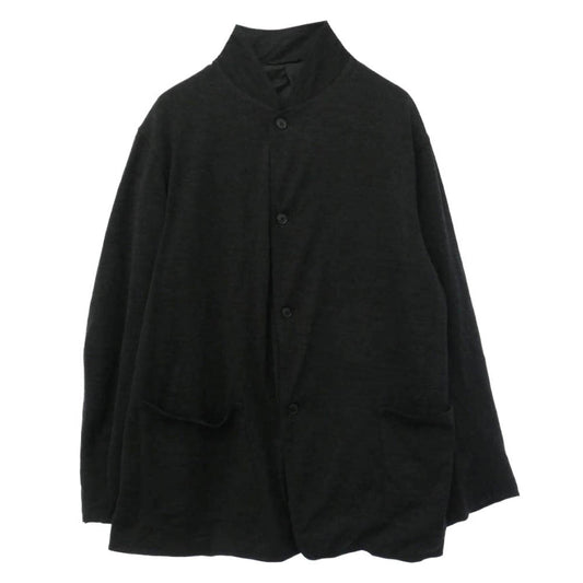 COMOLI コモリ 26AW E03-06007 ウール ニット ジャケット ブラック系 3【美品】【中古】