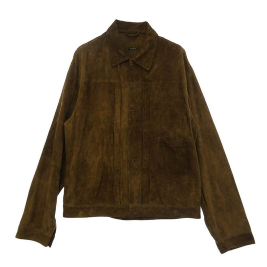 COMOLI コモリ 26SS DO1-01021 TYPE-1st シープスエード ラムレザー ブルゾン ジャケット ブラウン系 4【中古】