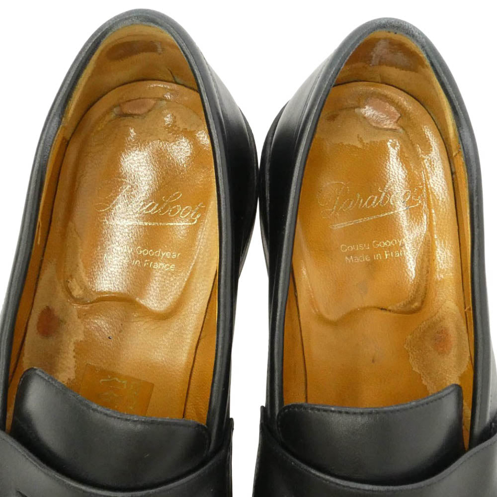 Paraboot パラブーツ 135112 ADONIS NOIR アドニス レザー ローファー シューズ ブラック系 5.5【中古】