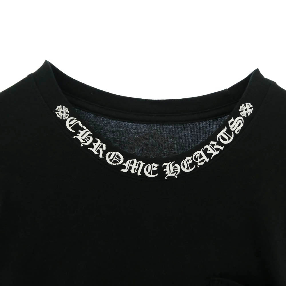 CHROME HEARTS クロムハーツ（原本無） CH LS 1 ネックロゴ アームプリントクルーネック 長袖 Tシャツ ブラック系 M【中古】
