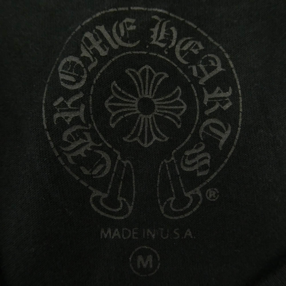 CHROME HEARTS クロムハーツ（原本無） CH LS 1 ネックロゴ アームプリントクルーネック 長袖 Tシャツ ブラック系 M【中古】