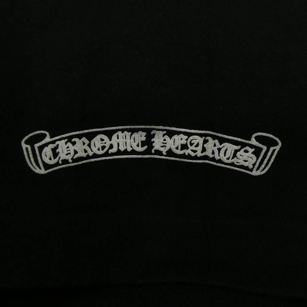 CHROME HEARTS クロムハーツ（原本無） CH LS 1 ネックロゴ アームプリントクルーネック 長袖 Tシャツ ブラック系 M【中古】