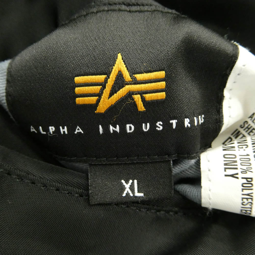 ALPHA アルファ 2000-7401 MA-1 USスペック フライト ジャケット ブラック系 XL【美品】【中古】