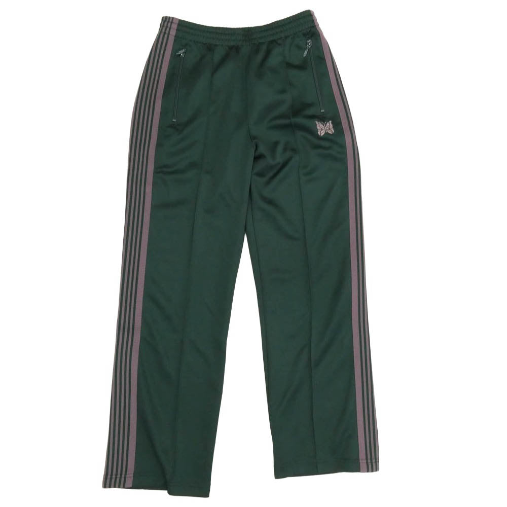 Needles ニードルス 25AW RW316 Track Pant Poly Smooth トラック パンツ ポリ スムース ジャージ ストレート イージー パンツ グリーン系 XS【中古】