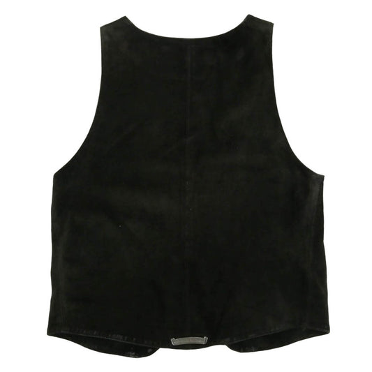 CHROME HEARTS クロムハーツ（原本無） CLASSIC 2B SUD クラシック 2B クロスボールボタン スエード レザー ベスト ブラック系 S【中古】