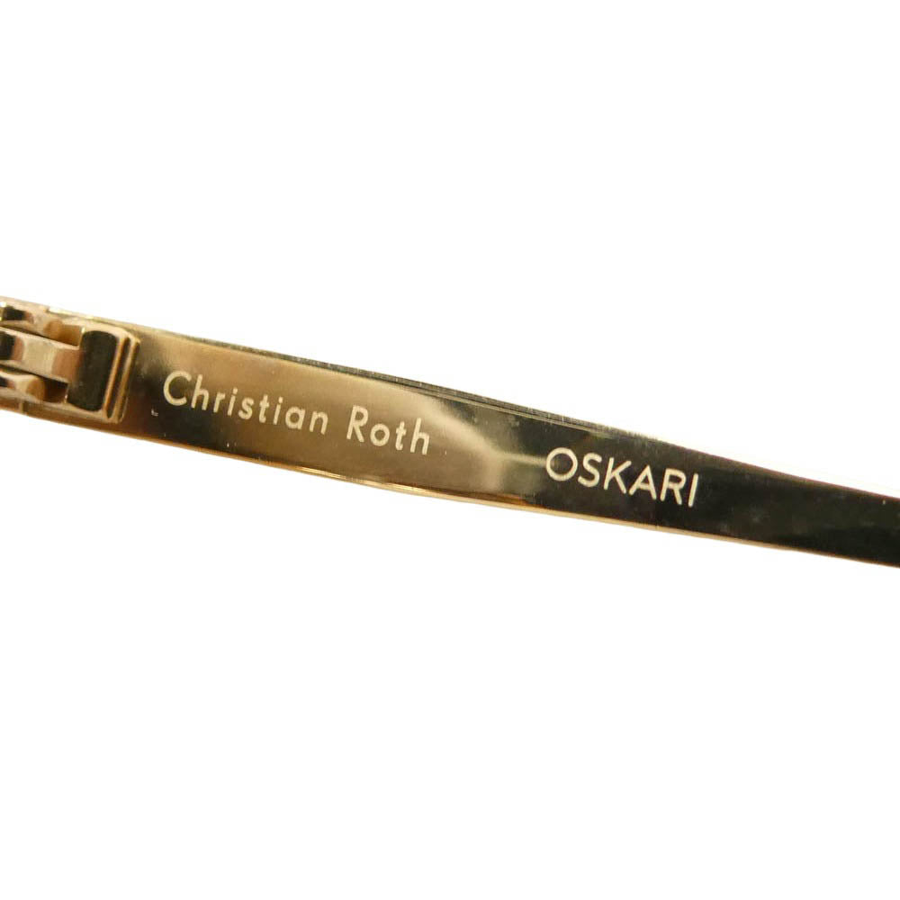 クリスチャンロス CRS008-49-02AF OSKARI BRN-GLD ラウンドシェイプ サングラス アイウェア メガネ 眼鏡 49□24-145 ブラウン系 49□24-145【美品】【中古】