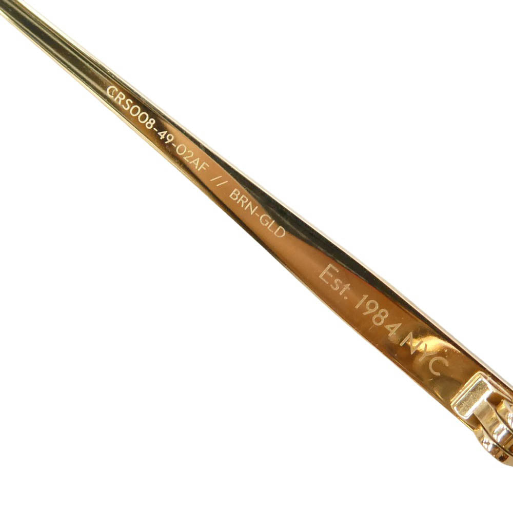 クリスチャンロス CRS008-49-02AF OSKARI BRN-GLD ラウンドシェイプ サングラス アイウェア メガネ 眼鏡 49□24-145 ブラウン系 49□24-145【美品】【中古】