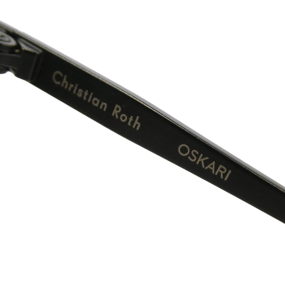 クリスチャンロス CRS008-49-01 OSKARI BLK-BLK ラウンドシェイプ サングラス アイウェア メガネ 眼鏡 49□24-145 ブラック系 49□24-145【美品】【中古】