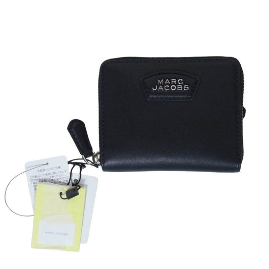 MARC BY MARC JACOBS マークバイマークジェイコブス THE SLIM COMPACT ROUND ZIPPER WALLET ザ エブリデイ スリム コンパクト ラウンドファスナー レザーウォレット 財布 ブラック系【新古品】【未使用】【中古】