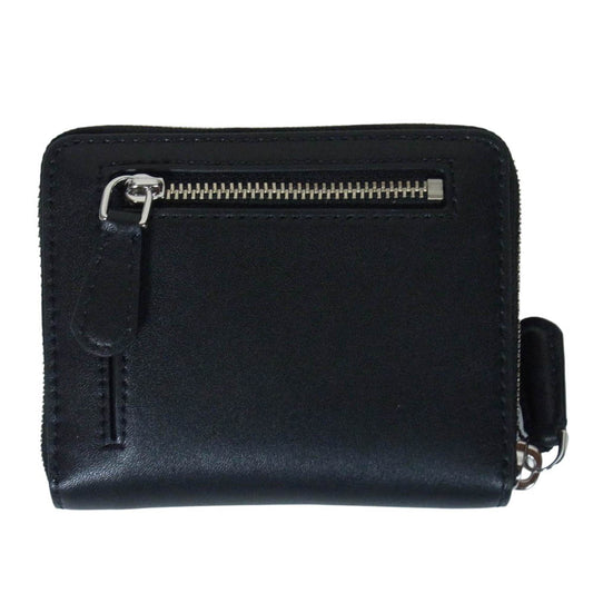 MARC BY MARC JACOBS マークバイマークジェイコブス THE SLIM COMPACT ROUND ZIPPER WALLET ザ エブリデイ スリム コンパクト ラウンドファスナー レザーウォレット 財布 ブラック系【新古品】【未使用】【中古】