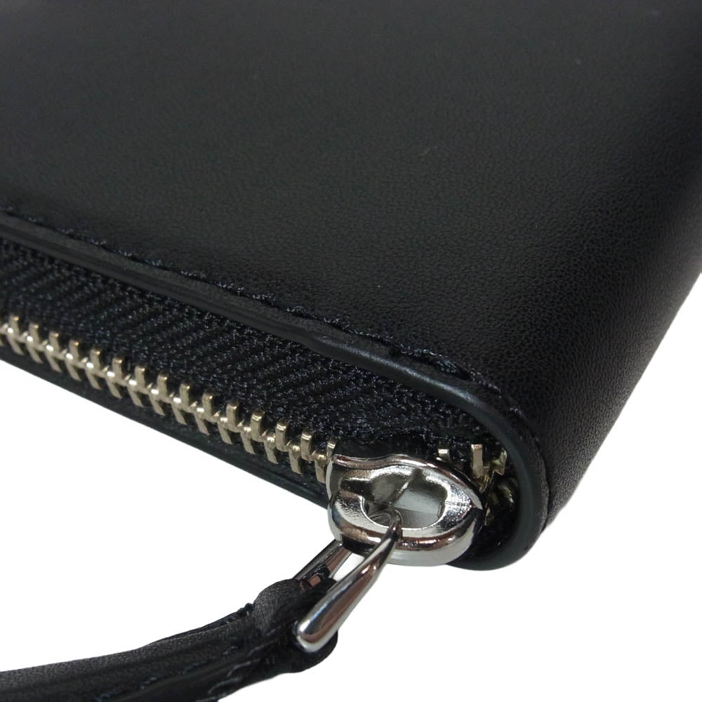 MARC BY MARC JACOBS マークバイマークジェイコブス THE SLIM COMPACT ROUND ZIPPER WALLET ザ エブリデイ スリム コンパクト ラウンドファスナー レザーウォレット 財布 ブラック系【新古品】【未使用】【中古】