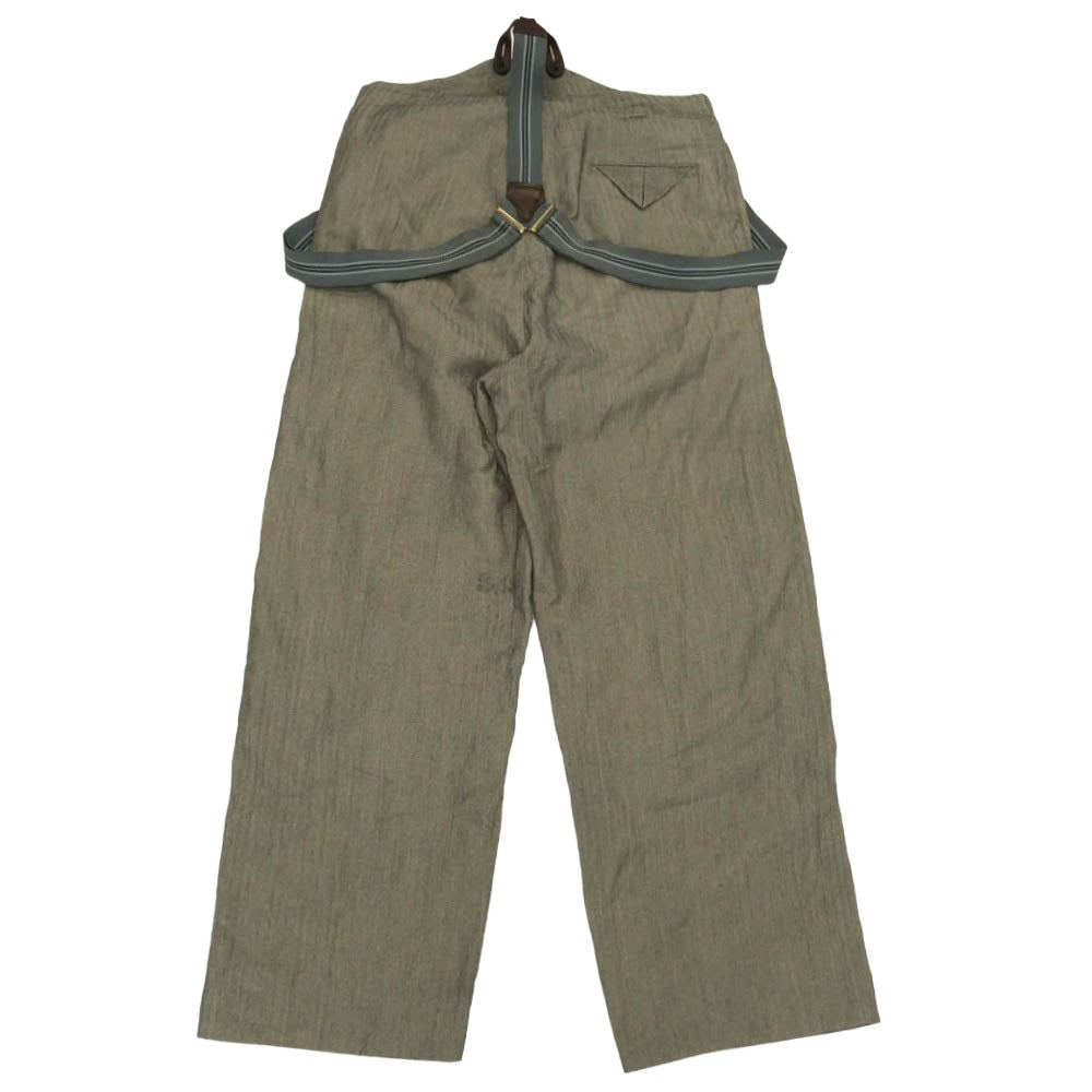 Paul Harnden ポールハーデン サスペンダー付き ヘリンボーン パンツ グレー系 XS【中古】