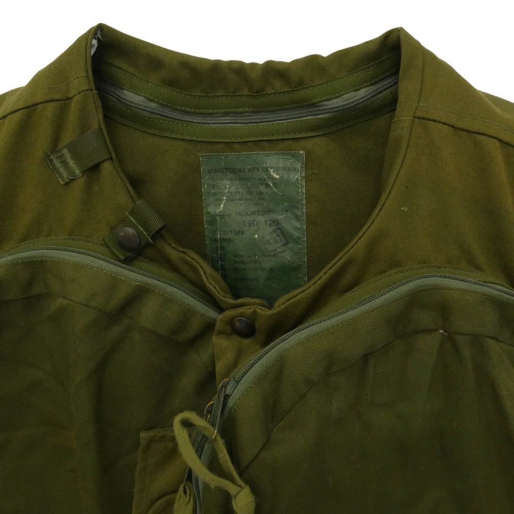 ヴィンテージ British Army イギリス軍 WAISTCOAT AFV CREWMAN コンバット ボディーアーマー ベスト カーキ系 190/120【中古】