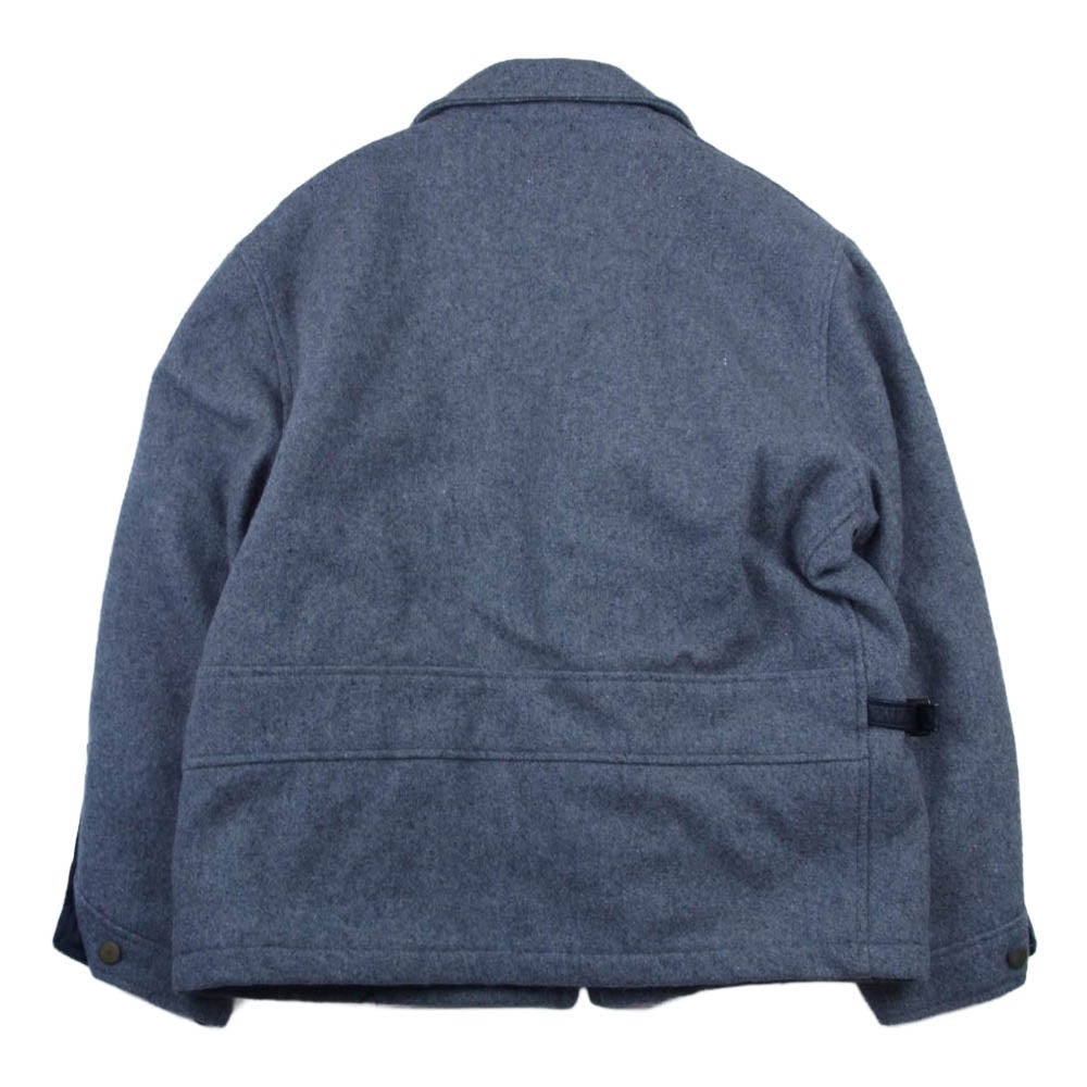 SPIEWAK スピーワック GOLDEN FLEECE USA製 レザーベルト キルティング ジップアップ ウールジャケット ブルゾン グレー系 42【中古】
