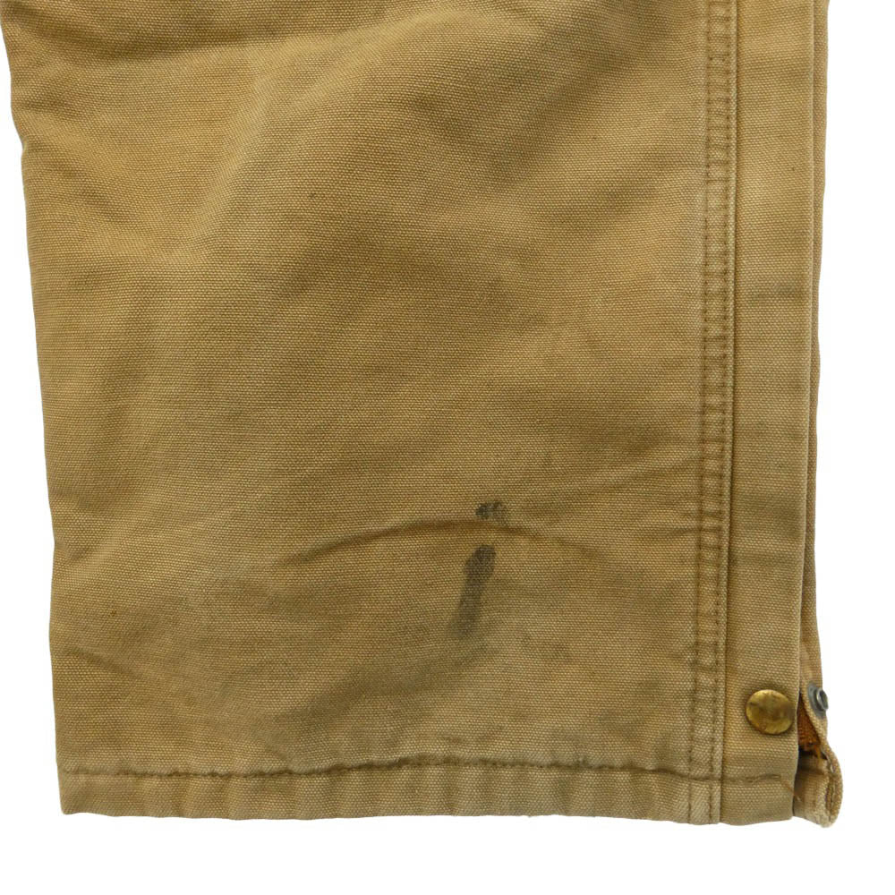 Carhartt カーハート ダック キルトライニング ツナギ オールインワン ライトブラウン系【中古】