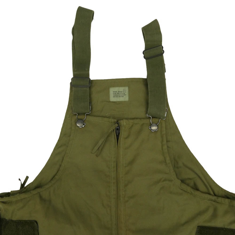 ヴィンテージ SP0100-96-C-4037 90s U.S. Army 米軍 CVC CREWMAN’S NOMEX 中綿入り アラミド オーバーオール モスグリーン系 M-R【中古】