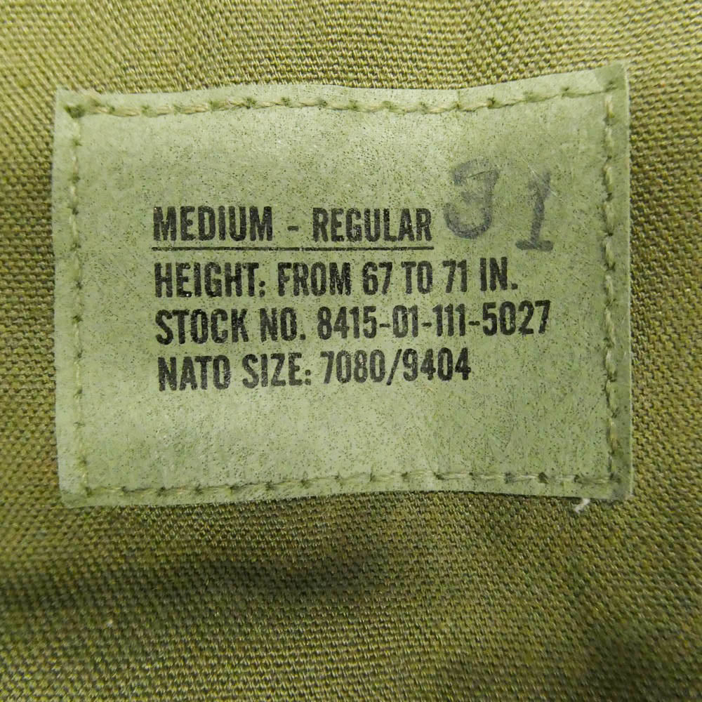 ヴィンテージ SP0100-96-C-4037 90s U.S. Army 米軍 CVC CREWMAN’S NOMEX 中綿入り アラミド オーバーオール モスグリーン系 M-R【中古】