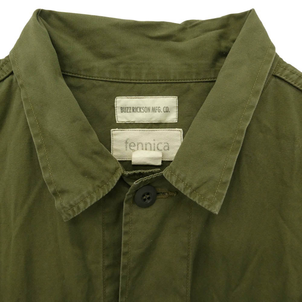 Buzz Rickson's バズリクソンズ BEAMS ビームス BR14381FE × BEAMS fennica ビームス フェニカ Jungle Fatigue Tropical Jacket ジャングルファティーグ ジャケット モスグリーン系 42【中古】