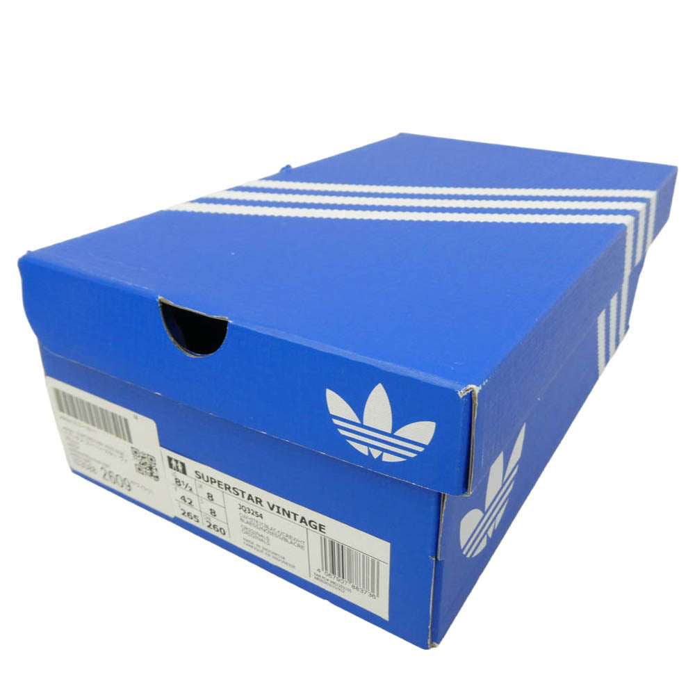 adidas アディダス JQ3254 Superstar Vintage スーパースター ヴィンテージ ローカット スニーカー シューズ ホワイト系 ブラック系 26.5cm【中古】