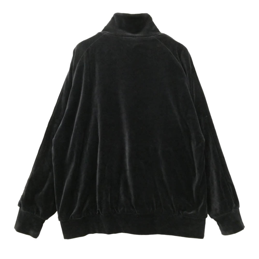 COMOLI コモリ 22AW W03-05009 ベロアジャージ ジップアップ トラックジャケット ブラック系 1【中古】