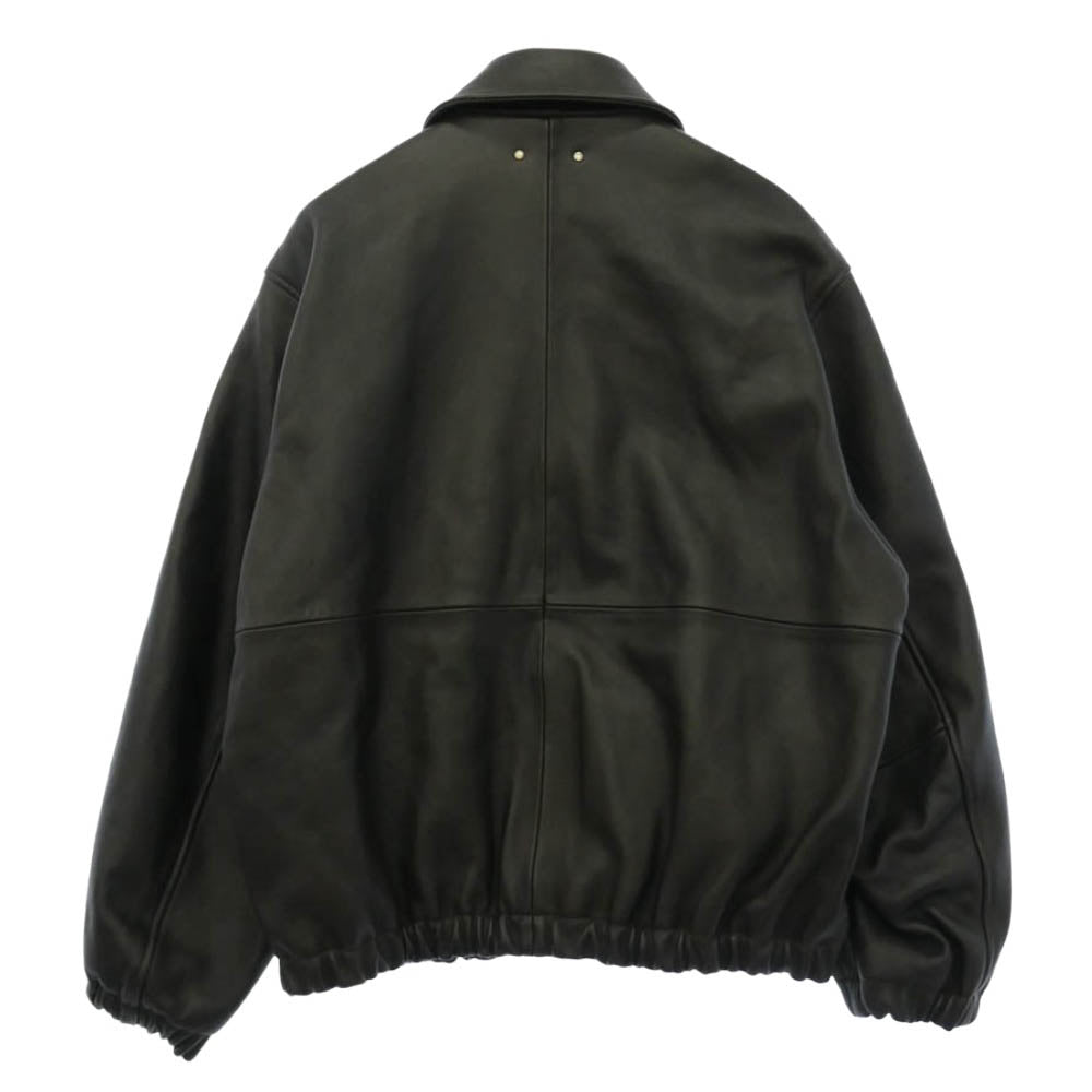 ssstein シュタイン 26AW ST.1555 Sheep Leather Zip Short Jacket シープレザー ジップ ショート ジャケット ブルゾン ブラック系 XS【中古】