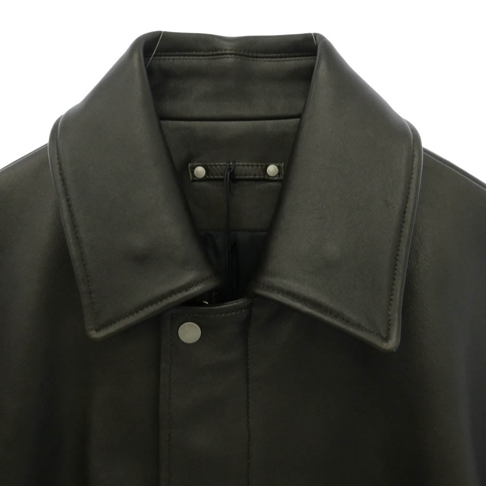 ssstein シュタイン 26AW ST.1555 Sheep Leather Zip Short Jacket シープレザー ジップ ショート ジャケット ブルゾン ブラック系 XS【中古】