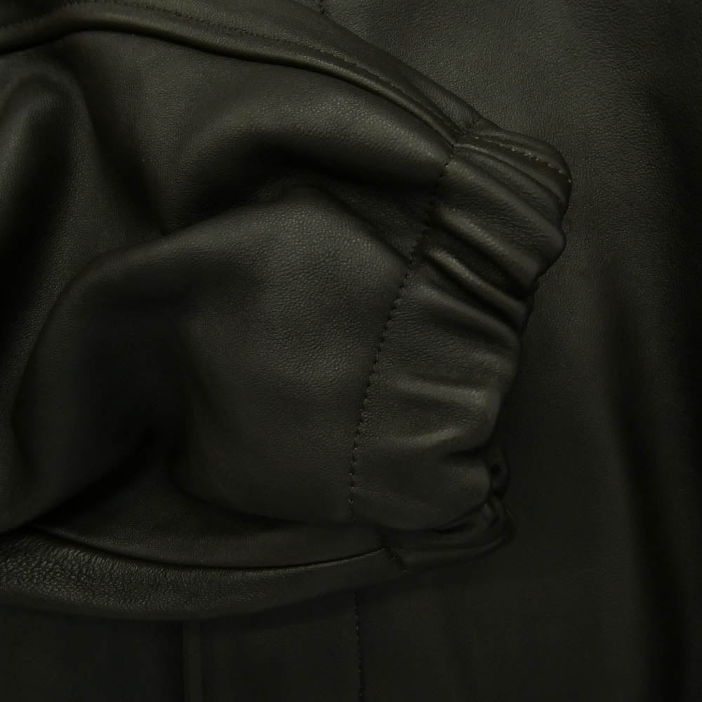 ssstein シュタイン 26AW ST.1555 Sheep Leather Zip Short Jacket シープレザー ジップ ショート ジャケット ブルゾン ブラック系 XS【中古】