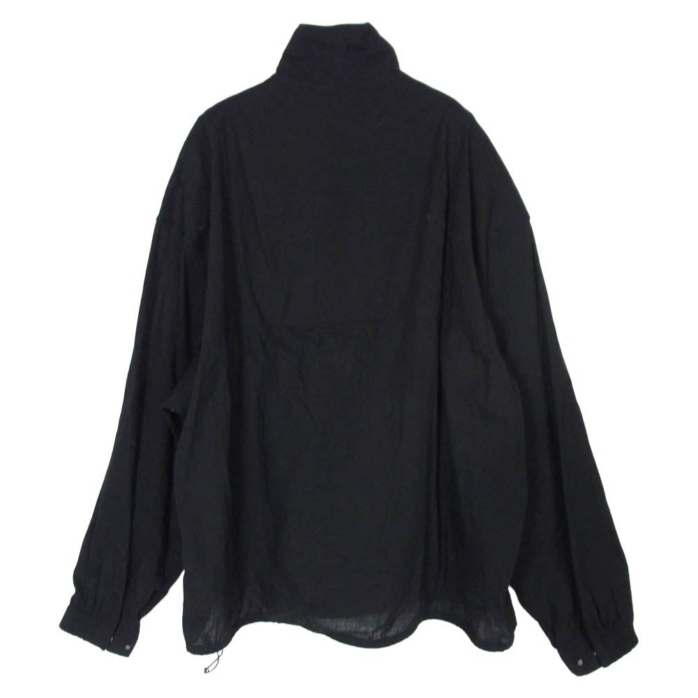 ANCELLM アンセルム 26SS ANC-SH90 L/N PULLOVER SHIRT リネン ナイロン プルオーバー 長袖 シャツ ブラック系 ２【中古】