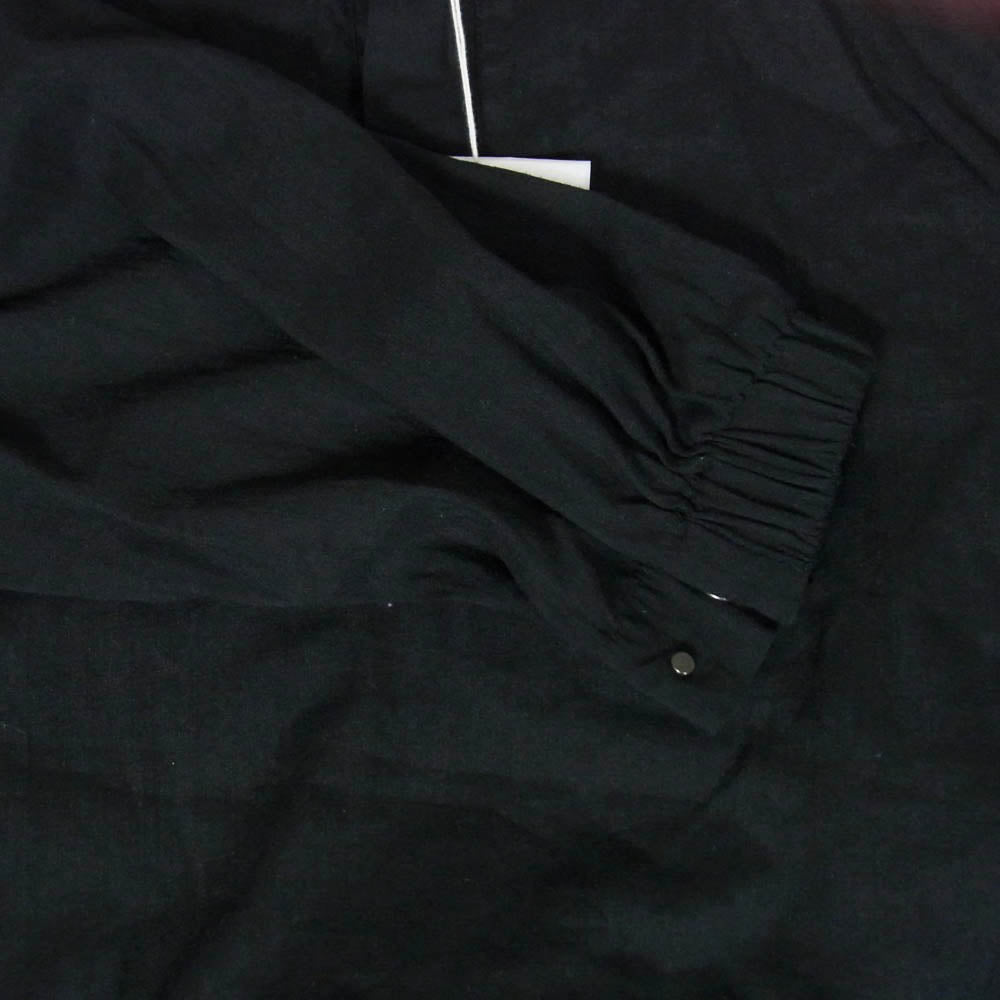 ANCELLM アンセルム 26SS ANC-SH90 L/N PULLOVER SHIRT リネン ナイロン プルオーバー 長袖 シャツ ブラック系 ２【中古】