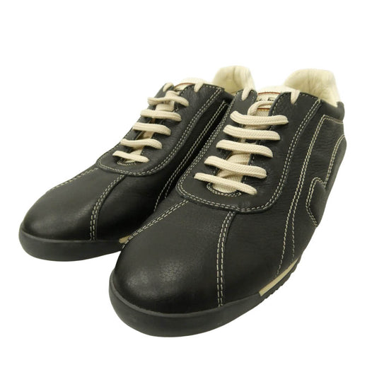 Salvatore Ferragamo サルヴァトーレフェラガモ 3358 レザー ローカット スニーカー ブラック系 7.5【中古】
